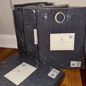 Pottery Barn blackout curtain panels, navy 84 x 44 inches